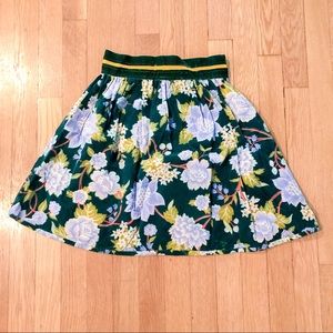 Vintage 1960’s Green Velvet Skater Mini Skirt